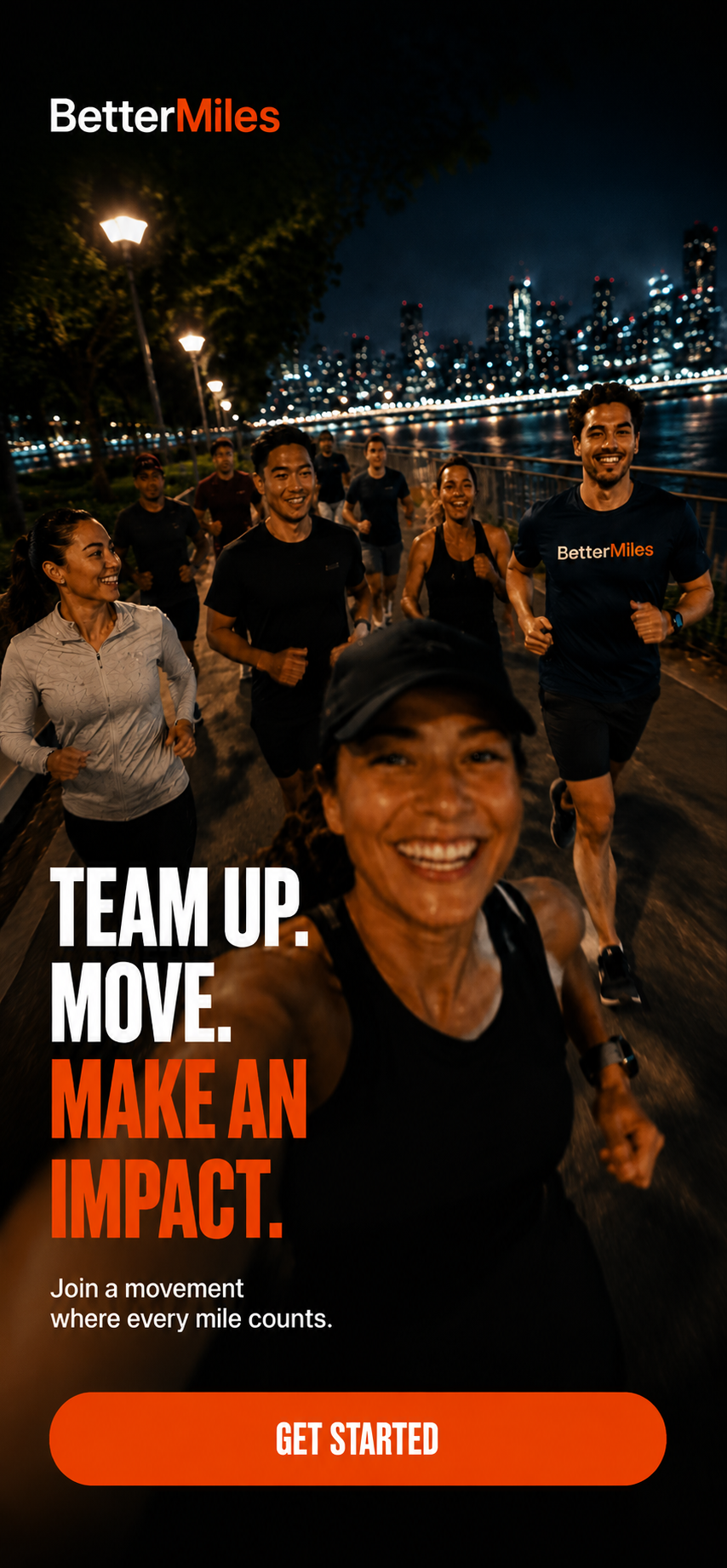 Sign Up screen in the BetterMiles app